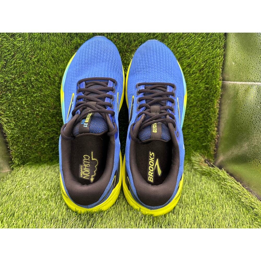 Brooks Glycerin GTS 21 1104201D429 Athletic Sneaker Men's 13D Blue Knit Jogging - Picture 7 of 13